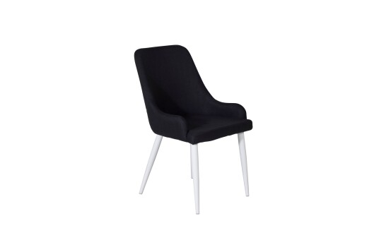 Venture Design Plaza spise stol Svart Textil/vit Svart