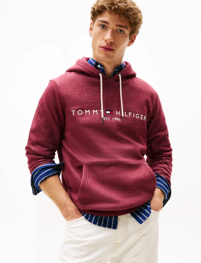 Tommy Hilfiger Tommy Logo Hoody - Red - M Tommy Hilfiger Tommy Logo Hoody - Red - M
