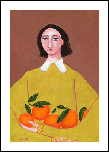 Lady with Oranges Plakat Plakat / 21x30cm