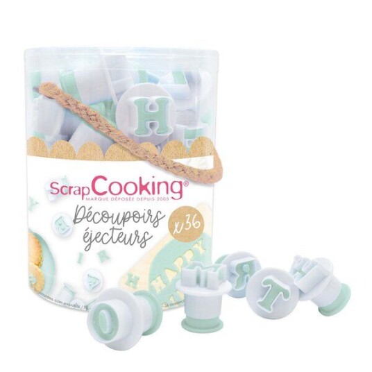ScrapCooking Kakestempel bokstaver og tall 36 stk blank ScrapCooking Kakestempel bokstaver og tall 36 stk blank