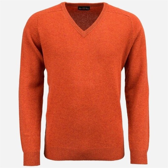 Alan Paine V-Neck Lambswool - Ember Alan Paine V-Neck Lambswool - Ember