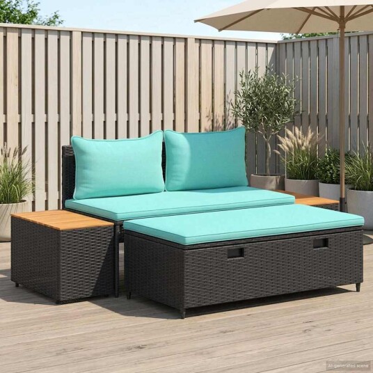 Utendørs sofa sett 4 Antall seter 4 pcs 55 x 30 x 39 cm.