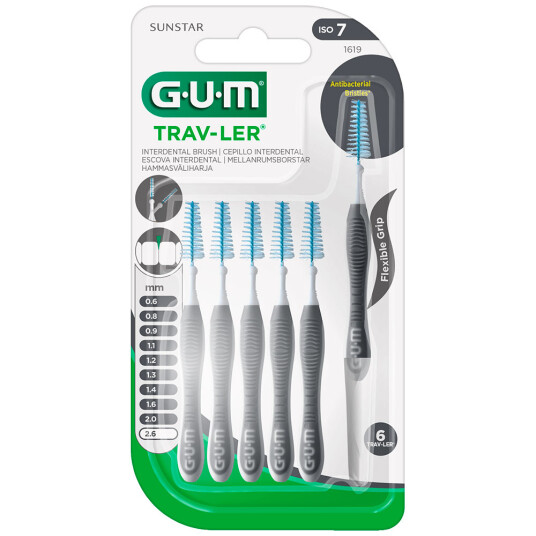 GUM TravLer Gap børster 2,6 mm ISO 7 SVART