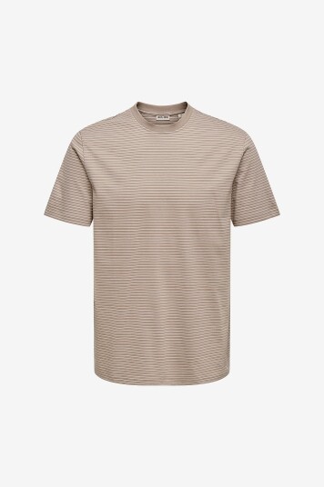 ONLY & SONS T skjorte onsFred Life Rlx SS Stripe Natur