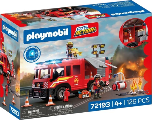 Playmobil City Action 72193 Brannbil Byggesett 4+ År 126 Deler