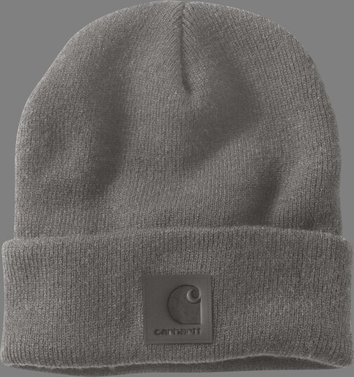 Carhartt Leatherette Watch Cap Beanie Mud Gray One Size