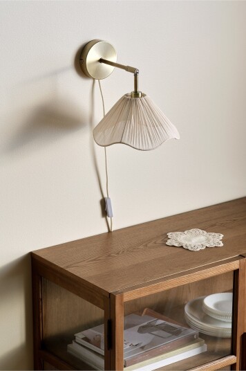 Jotex LUNARIA vegglampe Beige farge Kjøp Vegglamper hos Jotex