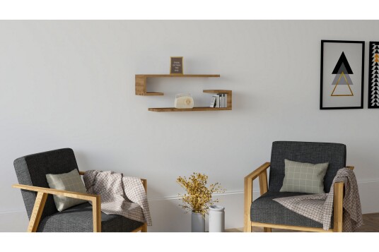 Vegghylle Zakkum 60x15 cm Brun