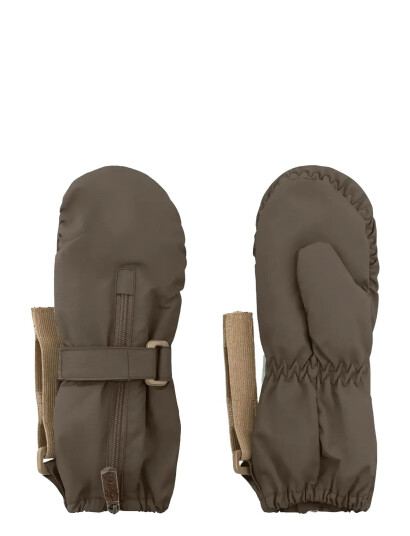 MINI A TURE Matcesar Fleece Lined Mittens - Khaki green - 0-6M