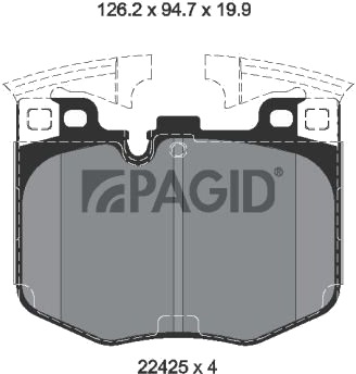 PAGID T2547N Bremseklosser