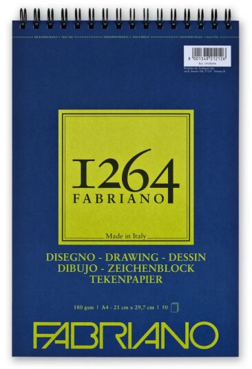 Fabriano Tegneblokk 1264 A4 180G 50 ark