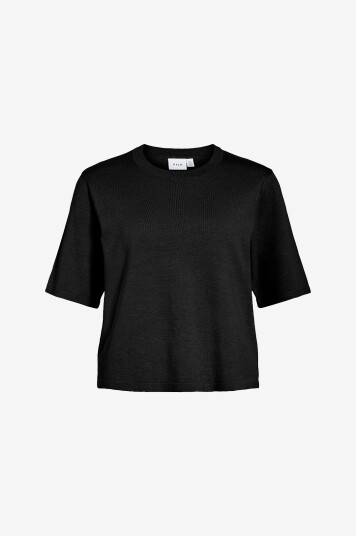 Vila   Genser viMalu O neck 2/4 Knit   Svart