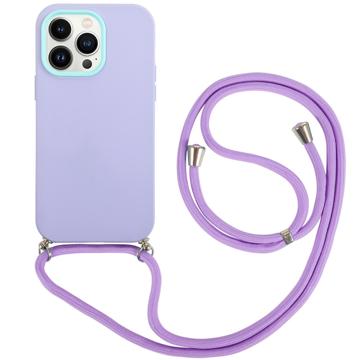 iPhone 14 Pro 360 Hybrid-Deksel med Snor Lilla