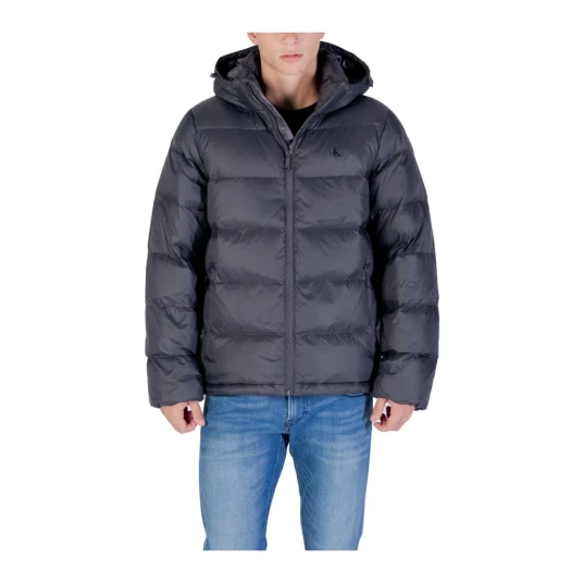 Calvin Klein Jeans Ls Nylon Zip Off Hood Down Puffe - Black - M Calvin Klein Jeans Ls Nylon Zip Off Hood Down Puffe - Black - M