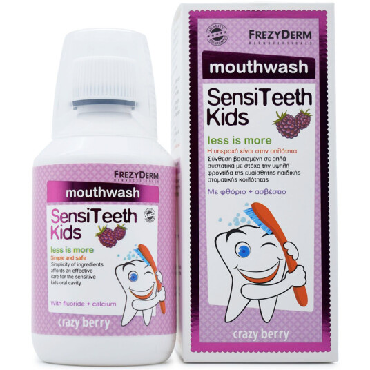 Munnvann for barn FREZYDERM Sensiteeth Crazy Berry 250 ml Munnvann for barn FREZYDERM Sensiteeth Crazy Berry 250 ml