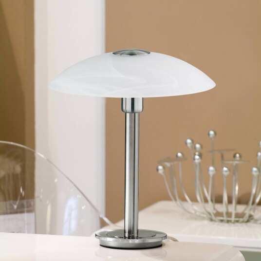Paul Neuhaus Bordlampe Enova dimbar Krom / sølv Stue / spisestue Metall