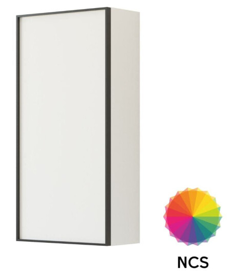Dansani Inzo Urban Alu ramme Svart Overskap 1 dør B40xh80xd19cm NCS Farge / Venstre Hengslet Dansani Inzo Urban Alu ramme Svart Overskap 1 dør B40xh80xd19cm NCS Farge / Venstre Hengslet