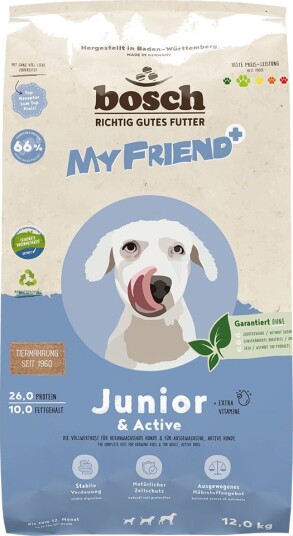 Bosch My Friend Tørrfôr My Friend+ Dog Junior & Active 2 X 12 kg Bosch My Friend Tørrfôr My Friend+ Dog Junior & Active 2 X 12 kg
