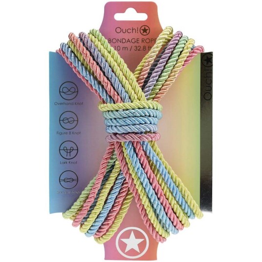 Ouch! Bondage rope - multicolor pastel Ouch! Bondage rope - multicolor pastel