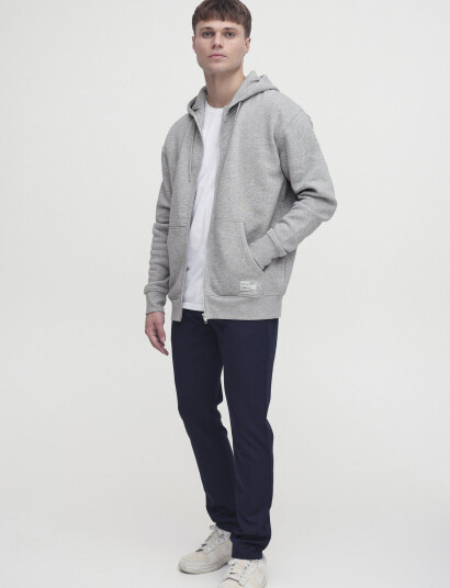 Solid Sdlenz Zipper Sw - Grey - XL