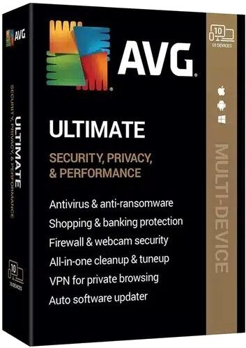 AVG Ultimate 2022 with Secure VPN Key 1 Year / 10 Devices AVG Ultimate 2022 with Secure VPN Key 1 Year / 10 Devices