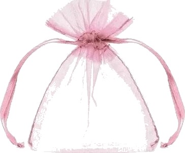 Lyserøde Organza Poser 10 Stk