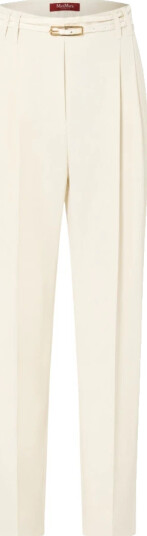 Max Mara Studio Dame Bukser Hvit 2XS, Max Mara Studio Dame Bukser Hvit 2XS,