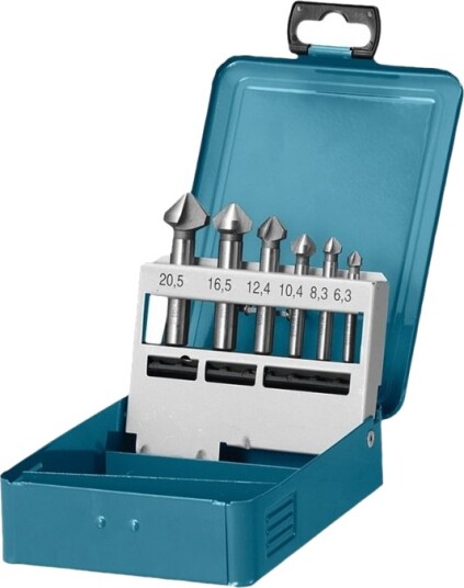 Makita Borsett Senkebor 6 Deler 6.3 Mm 12.4 Mm 16.5 Mm 8.3 Mm 10.4 Mm 20.5 Mm M5 M6 M8 M10 M4 M3 5 Mm 6 Mm 8 Mm 10 Mm Cylindrical Lengde: 50 Mm 60 Mm 56 Mm 45 Mm 63 Mm For Makita Dhp453rfew Dlx2497j