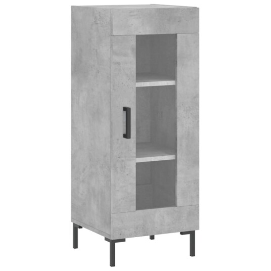 vidaXL Highboard betonggrå 34,5x34x180 cm konstruert tre 8720845498115