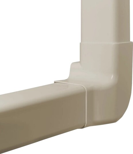 VERTIKAL VINKEL VENSTRE 80X60MM, ELFENBEN