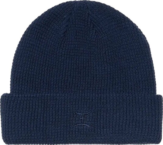 Edwin Waffle Beanie Rum Raisin MARITIME BLUE One Size