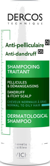 Vichy Dercos 200ml Anti-flass sjampo for normal og fett hår