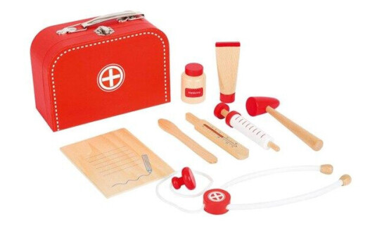 Small Foot - Wooden Doctor's Set in Red Case Small Foot - Wooden Doctor's Set in Red Case