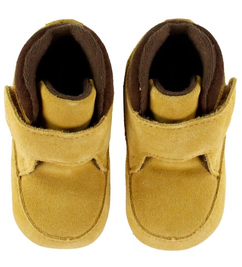 Timberland Crib Bootie Mid Hook & Loop Boot Wheat Suede Brown 18.5
