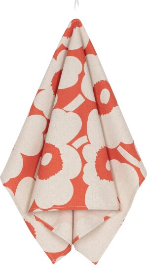 Marimekko Pieni Unikko kjøkkenhåndkle 43 cm x 70 cm oransje Marimekko Pieni Unikko kjøkkenhåndkle 43 cm x 70 cm oransje