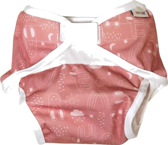 Imse Vimse Diaper Cover Xs 2.5 5kg Rusty Pink Teddy Pink Xs 2.5 5kg