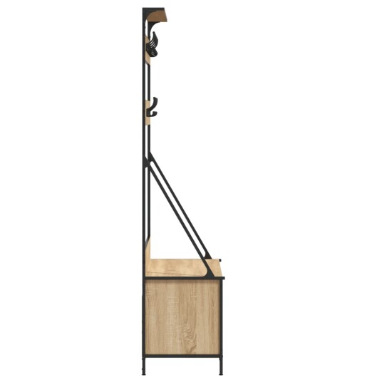  Klesstativ med skooppbevaring sonoma eik 100x41x184 cm 8721012196506