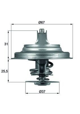 Termostat MAHLE ORIGINAL TX 25 80D