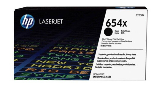 HP 654X - Laser toner Svart