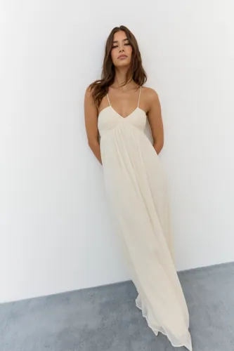 Nelly   Beige   Ruched Detail Dress