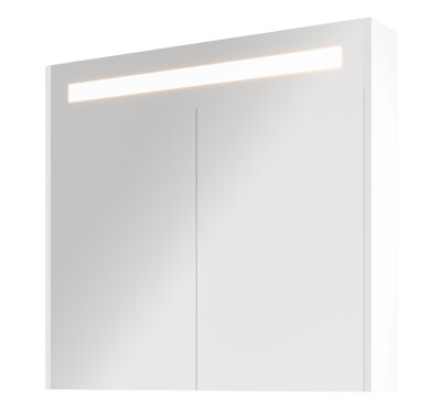 Sanibell Proline speilskab m/LED-belysning, 80x74cm, hvit høyglans paneler Sanibell Proline speilskab m/LED-belysning, 80x74cm, hvit høyglans paneler