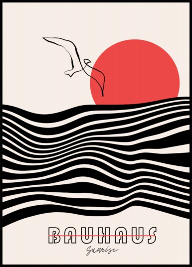 Bauhaus Sunrise Ocean Plakat / 70x100