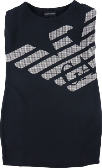 Emporio Armani Kjole   Navy m. Hvit   Emporio Armani   10 år 140   Kjole   Blå