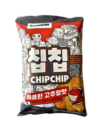 ChipChip Spicy Gochujang   Koreansk Stil Spicy Potetgull 100 gram Korea