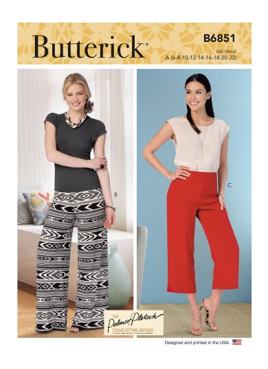 Butterick 6851 - Bukse STRL: 6-22