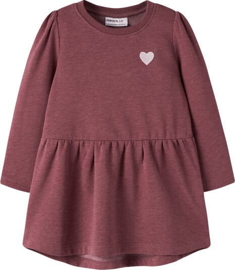 Name It Nmfvima Ls Swe Dress Bru Burgundy 122