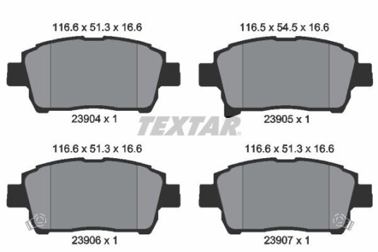 Bremseklosser TEXTAR 2390401 Bremseklosser TEXTAR 2390401