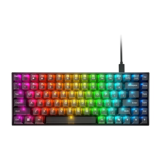 Lenovo Legion K510 Mini Pro - Tastatur - Bakgrunnsbelyst - Usb - Nordisk - Tastsvitsj: Brown Tactile - Svart, Gjennomsiktig