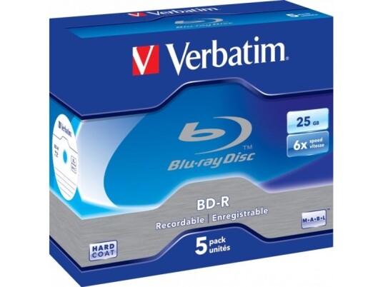 Verbatim 43715 Verbatim Bluray Bd-R [ Jewel Case 5 25Gb 6X Scratchguard Plus ]
