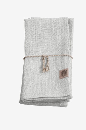 Lovely Linen   Serviett Classic 4 pk i manglet lin   Grå